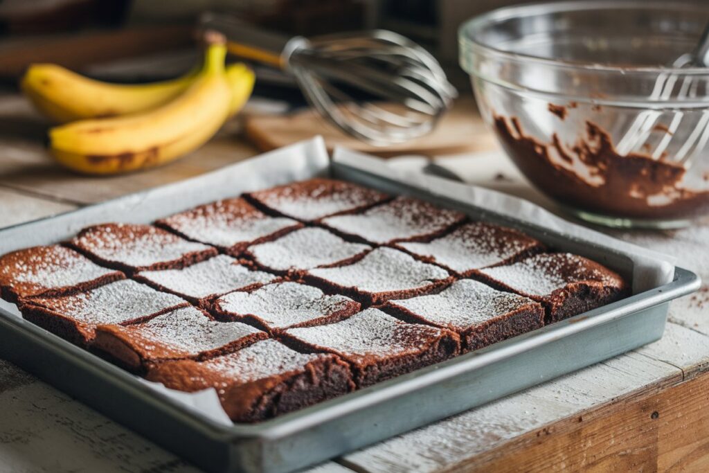 How long do you bake banana brownies for?