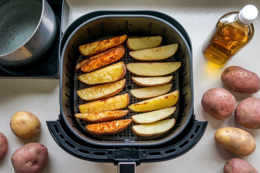 Should you boil potatoes before air frying?