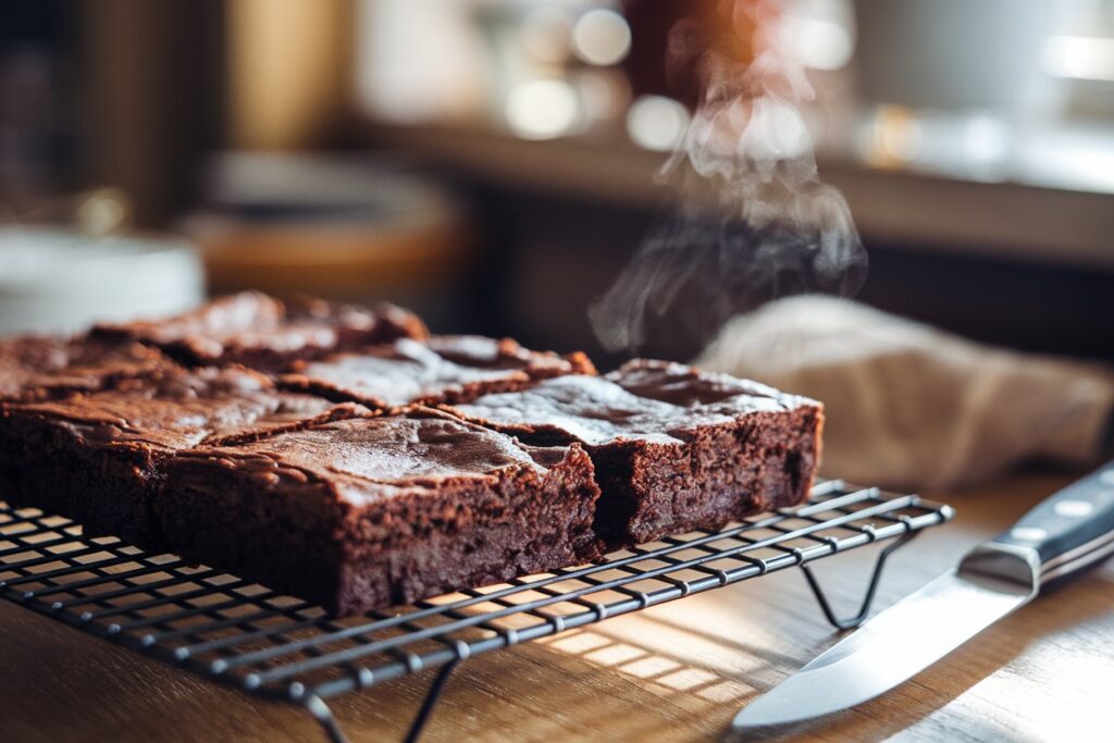 How long to wait for brownies after oven?